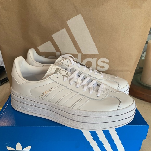 adidas Gazelle Bold Triple White - Picture 8 of 10